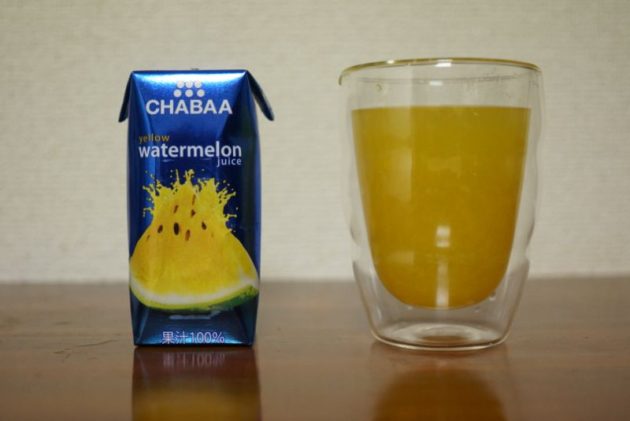CHABAAのyellowwatermelonjuiceは黄色が眩しい