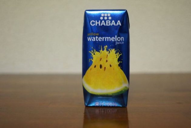 CHABAAのyellowwatermelonjuiceのパッケージ