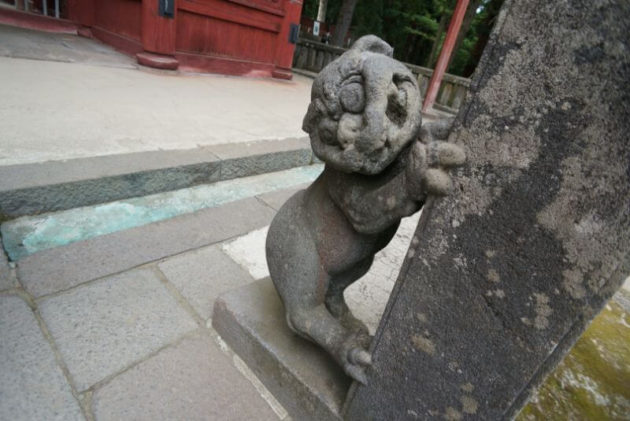 岩木山神社の上り狛犬